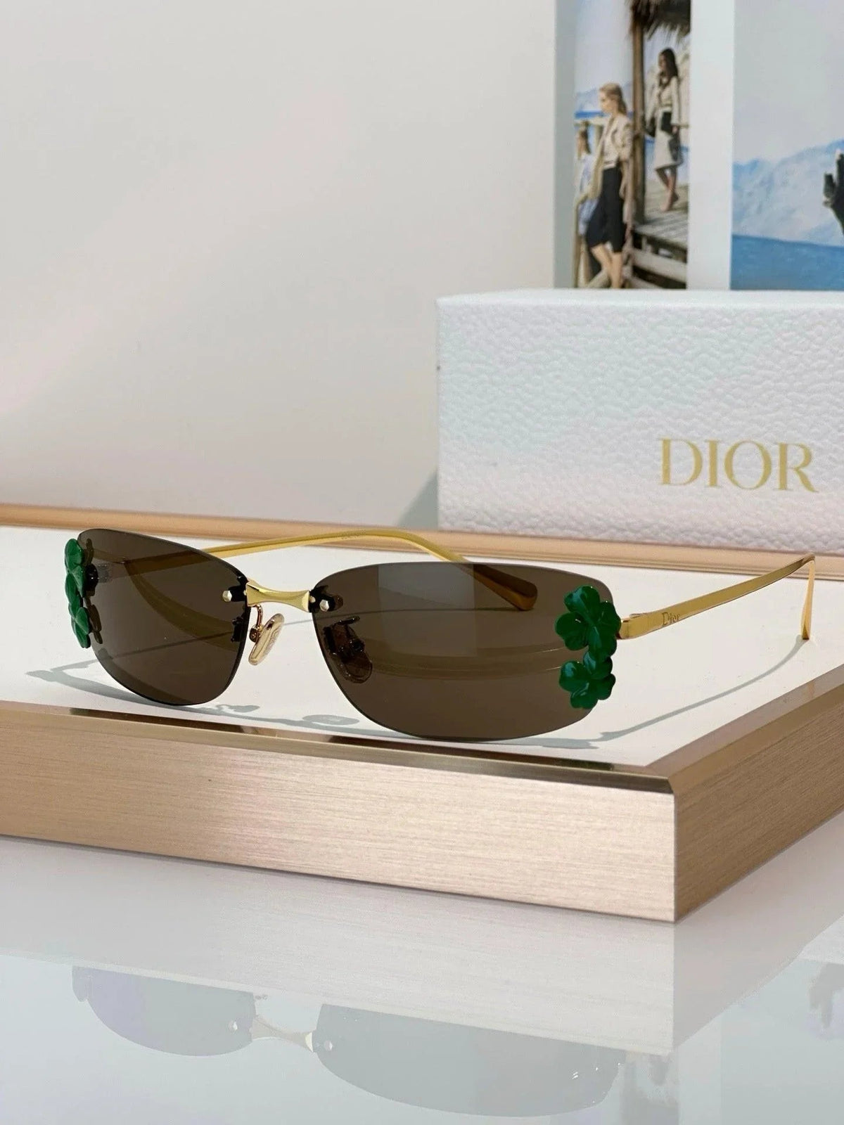 DIOR Dior Clover S1U Gray Rectangular Sunglasses✨