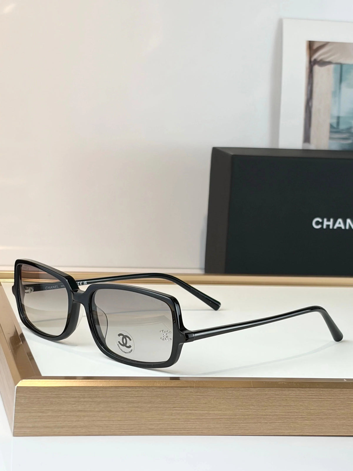 CHANEL 5043 Coco Mark Sunglasses Brown 55mm Square Chanel Eyewear  🖤