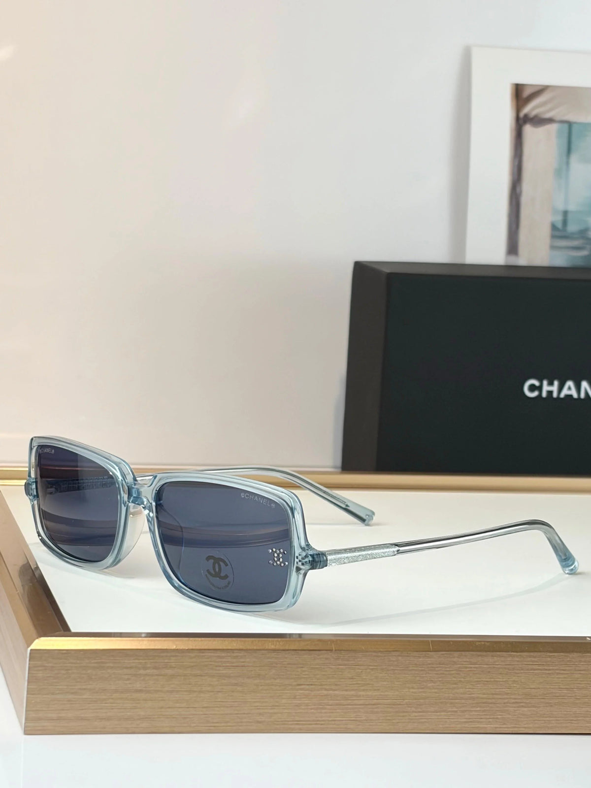 CHANEL 5043 Coco Mark Sunglasses Brown 55mm Square Chanel Eyewear  🖤