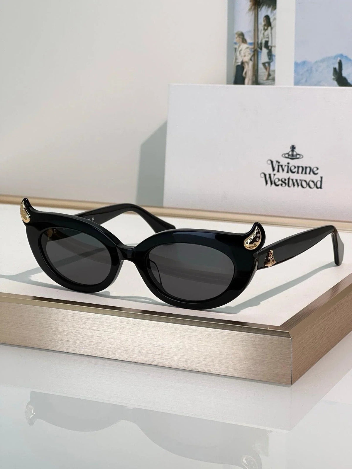 Vivienne Westwood SOO Sunglassess 5099  Little devil horn Saturn Logo cat's eye ✨
