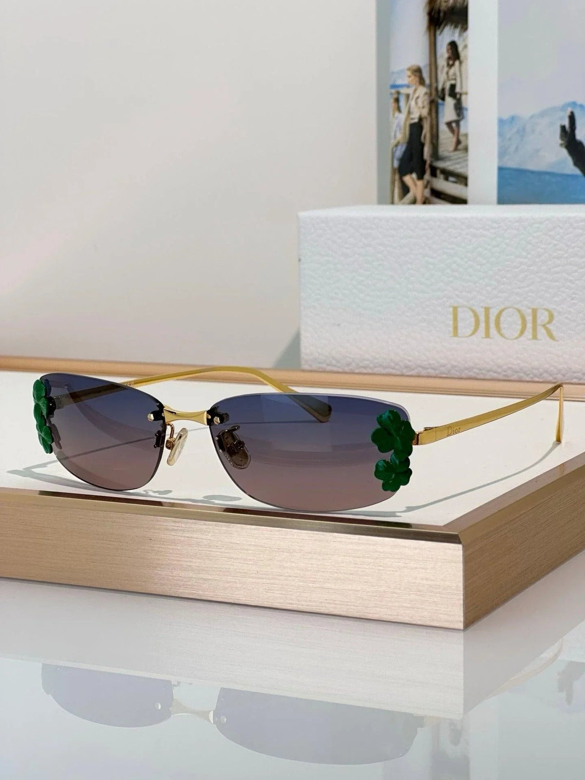 DIOR Dior Clover S1U Gray Rectangular Sunglasses✨