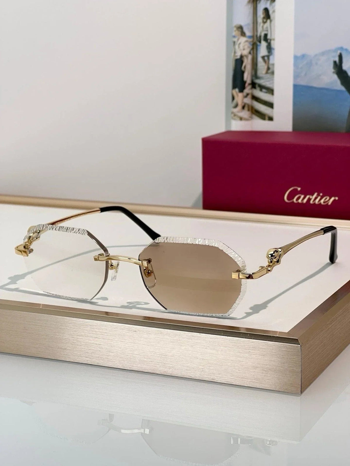 Cartier CLASSIC C DE CARTIER MOTIF Panthere CT0828 S Sunglasses 🐆