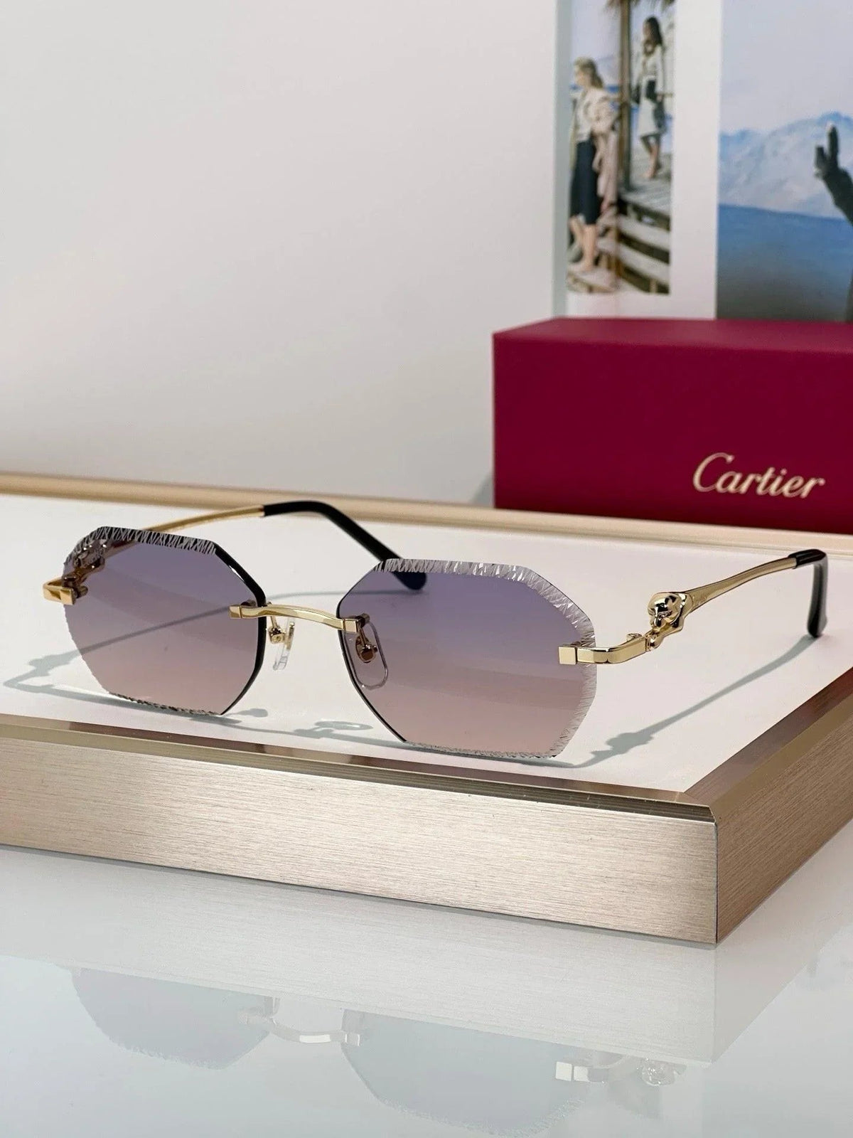 Cartier CLASSIC C DE CARTIER MOTIF Panthere CT0828 S Sunglasses 🐆