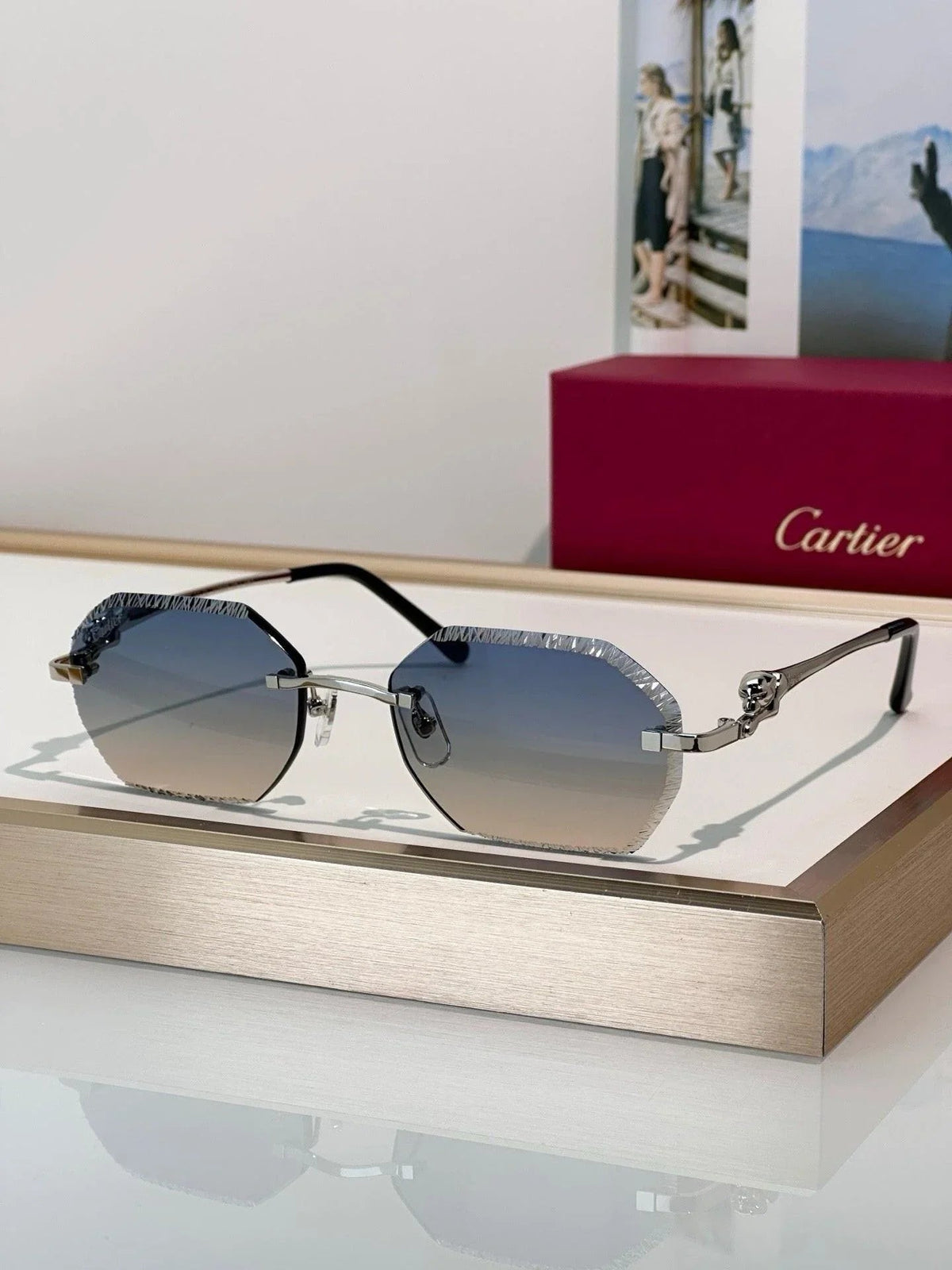 Cartier CLASSIC C DE CARTIER MOTIF Panthere CT0828 S Sunglasses 🐆