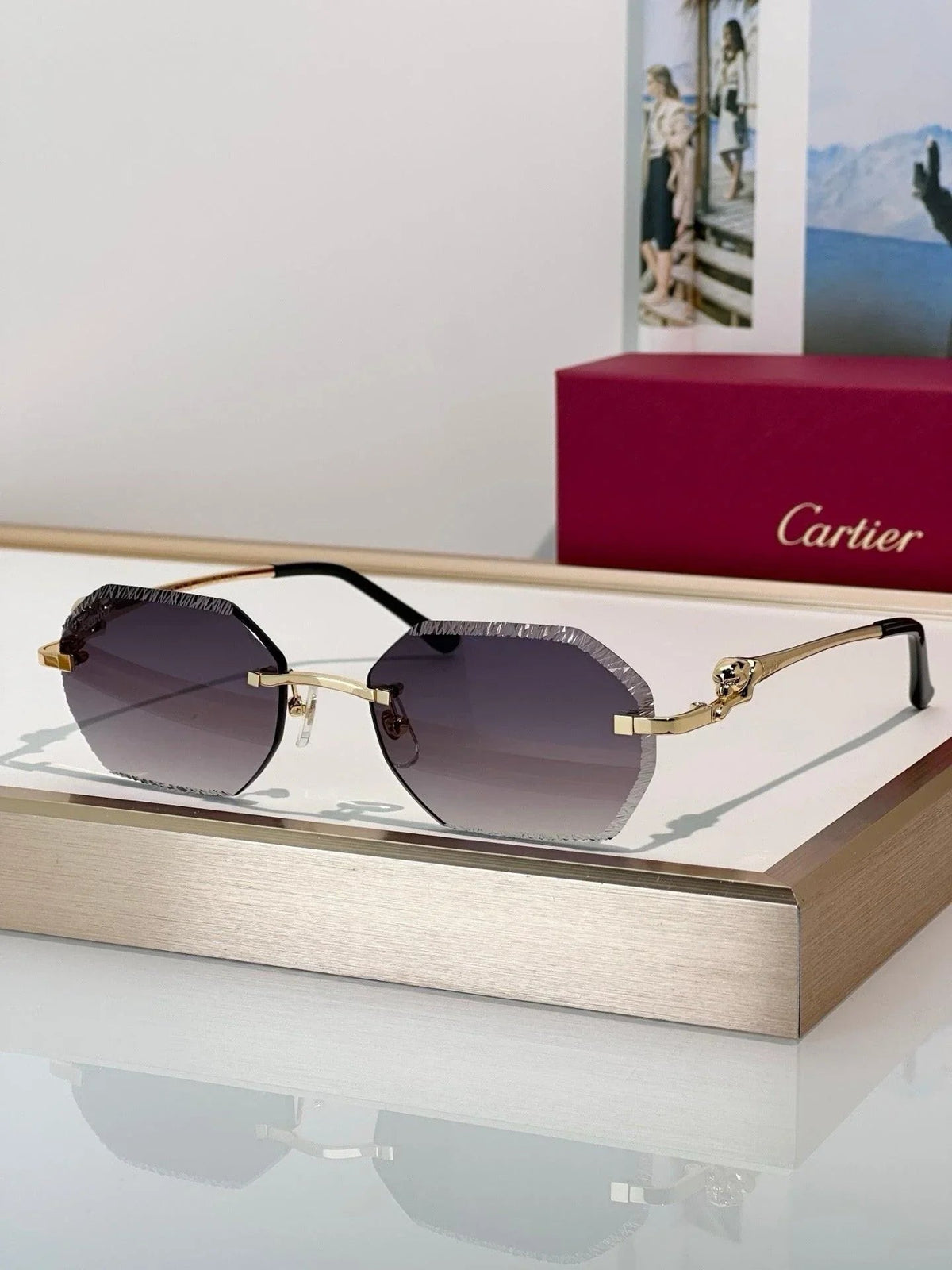 Cartier CLASSIC C DE CARTIER MOTIF Panthere CT0828 S Sunglasses 🐆