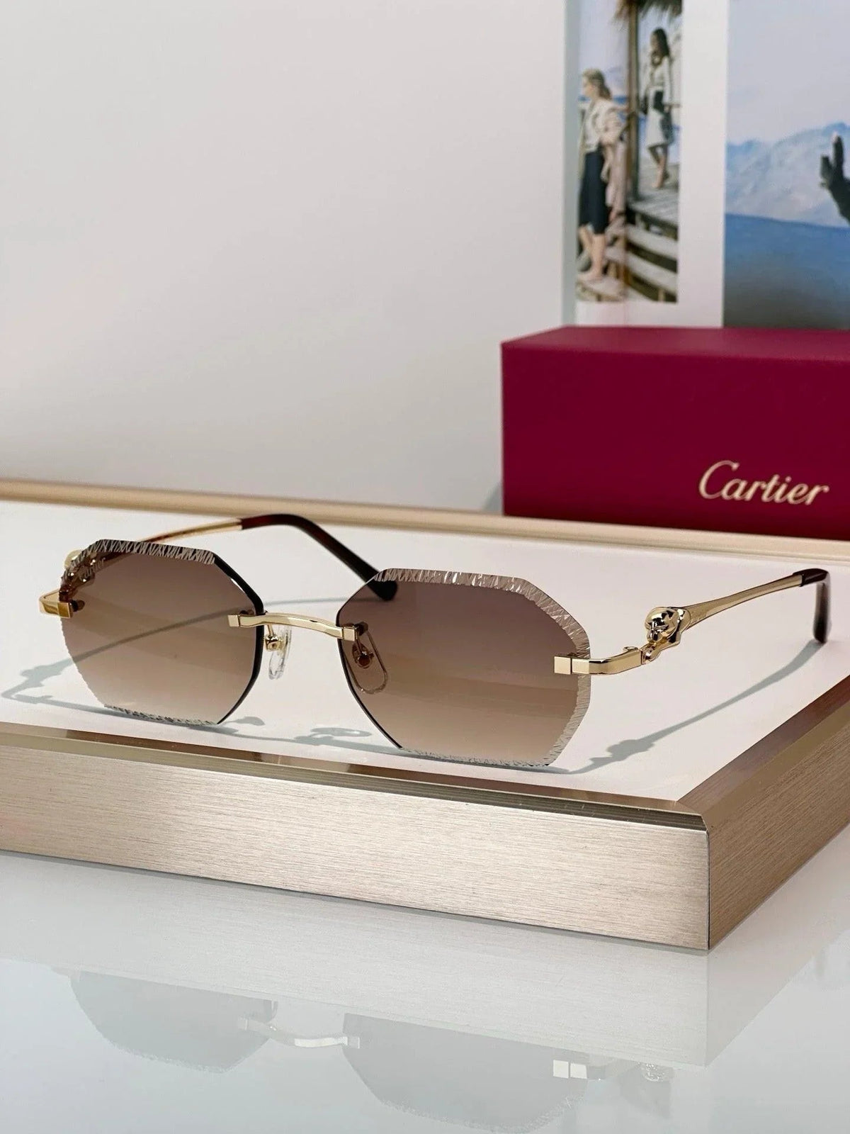 Cartier CLASSIC C DE CARTIER MOTIF Panthere CT0828 S Sunglasses 🐆
