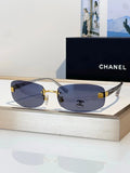 CHANEL 4067 Purple Rimless Women Sunglasses Square Chanel Eyewear  🖤
