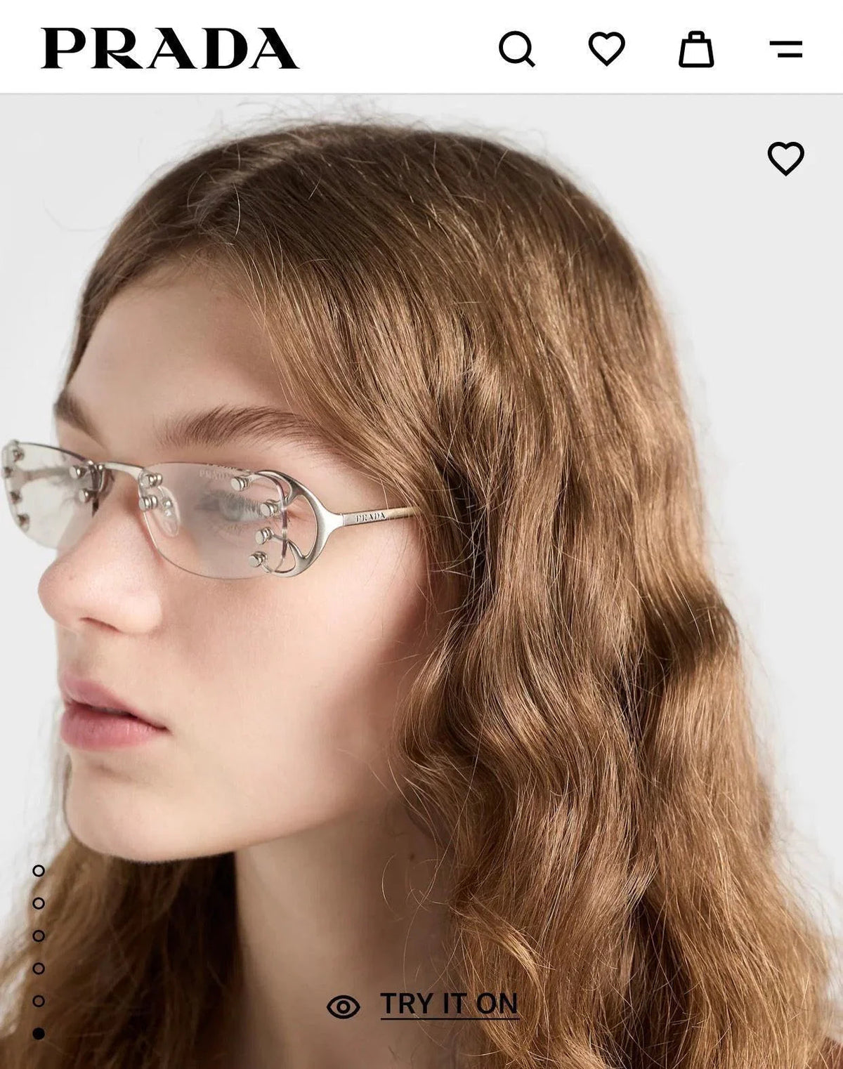 PRADA SPRC57 Prada Runway Transparent Lenses Sunglasses🟥