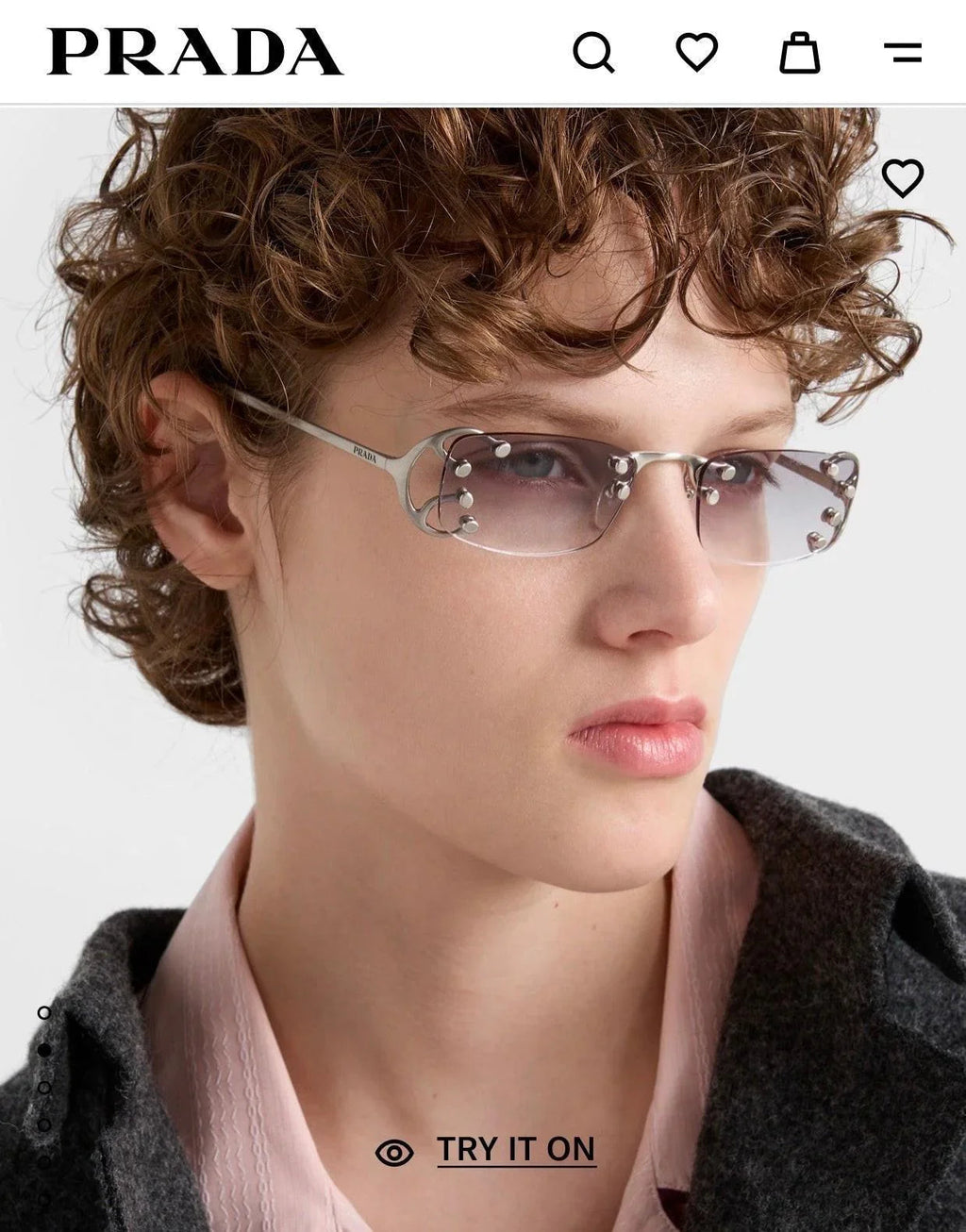 PRADA SPRC57 Prada Runway Transparent Lenses Sunglasses🟥