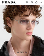 PRADA SPRC57 Prada Runway Transparent Lenses Sunglasses🟥