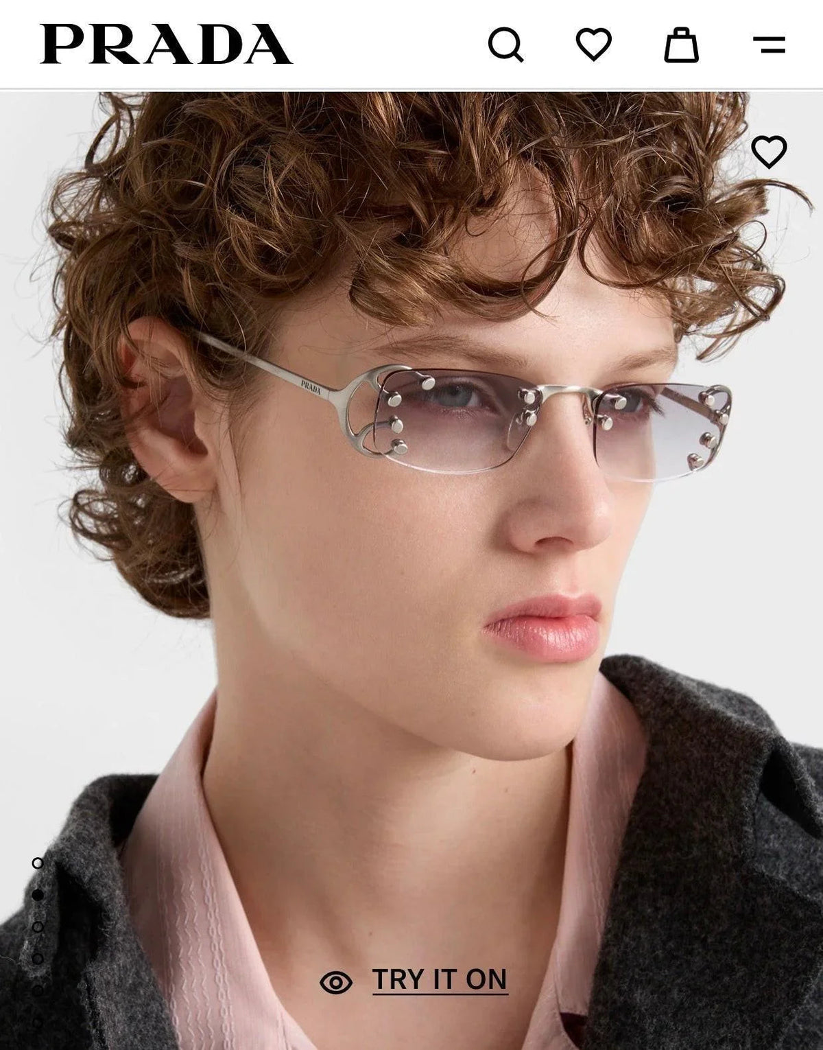 PRADA SPRC57 Prada Runway Transparent Lenses Sunglasses🟥