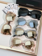 CHANEL 9173  Square Sunglasses - Silver Pink Mirror - Chanel Eyewear  🖤