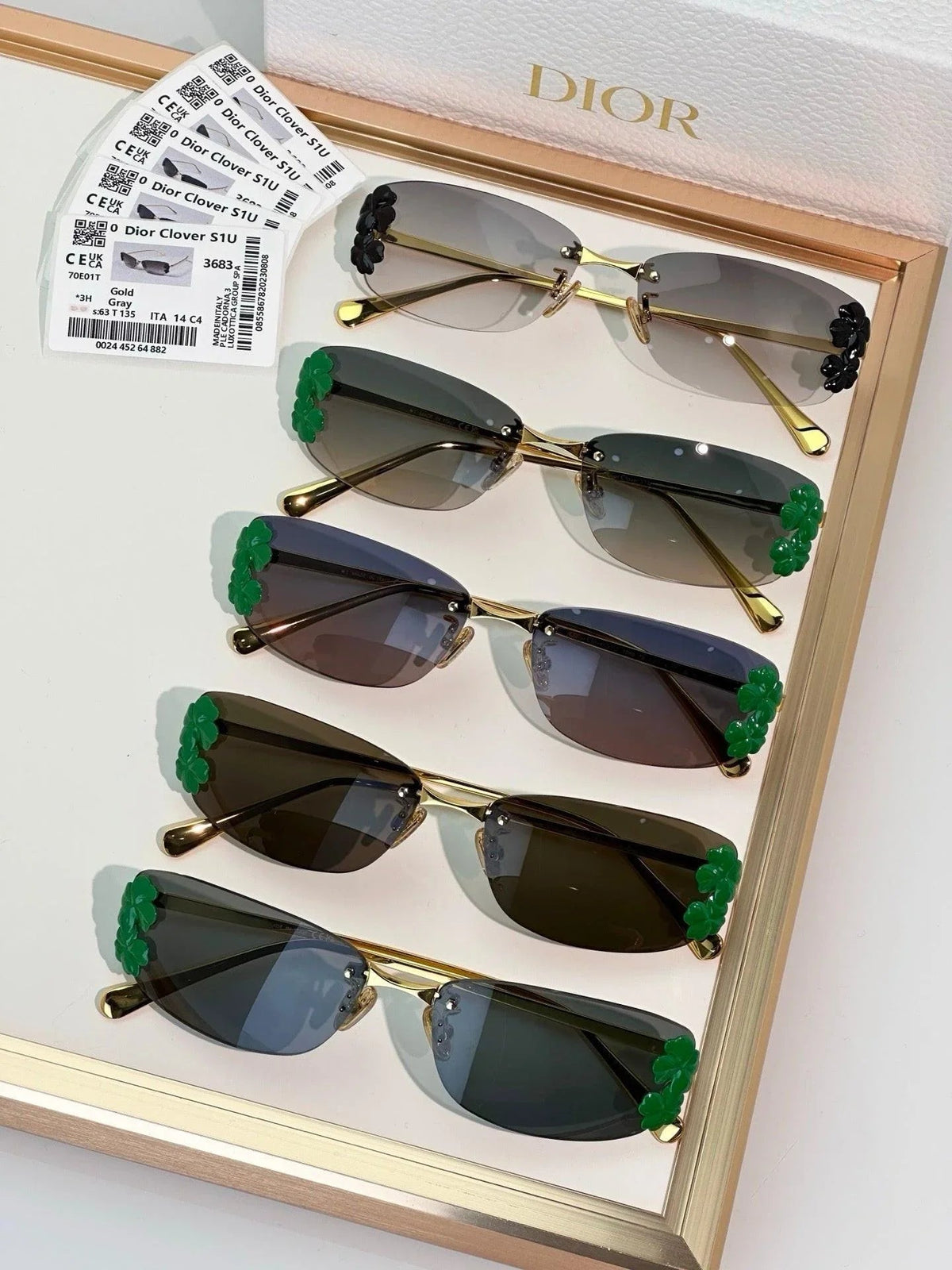 DIOR Dior Clover S1U Gray Rectangular Sunglasses✨