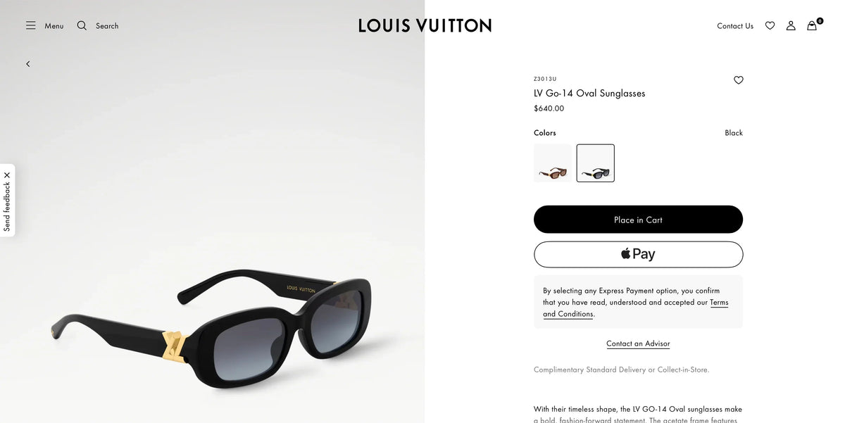 Louis Vuitton Z3013U LV Go-14 Oval Sunglasses  ✨
