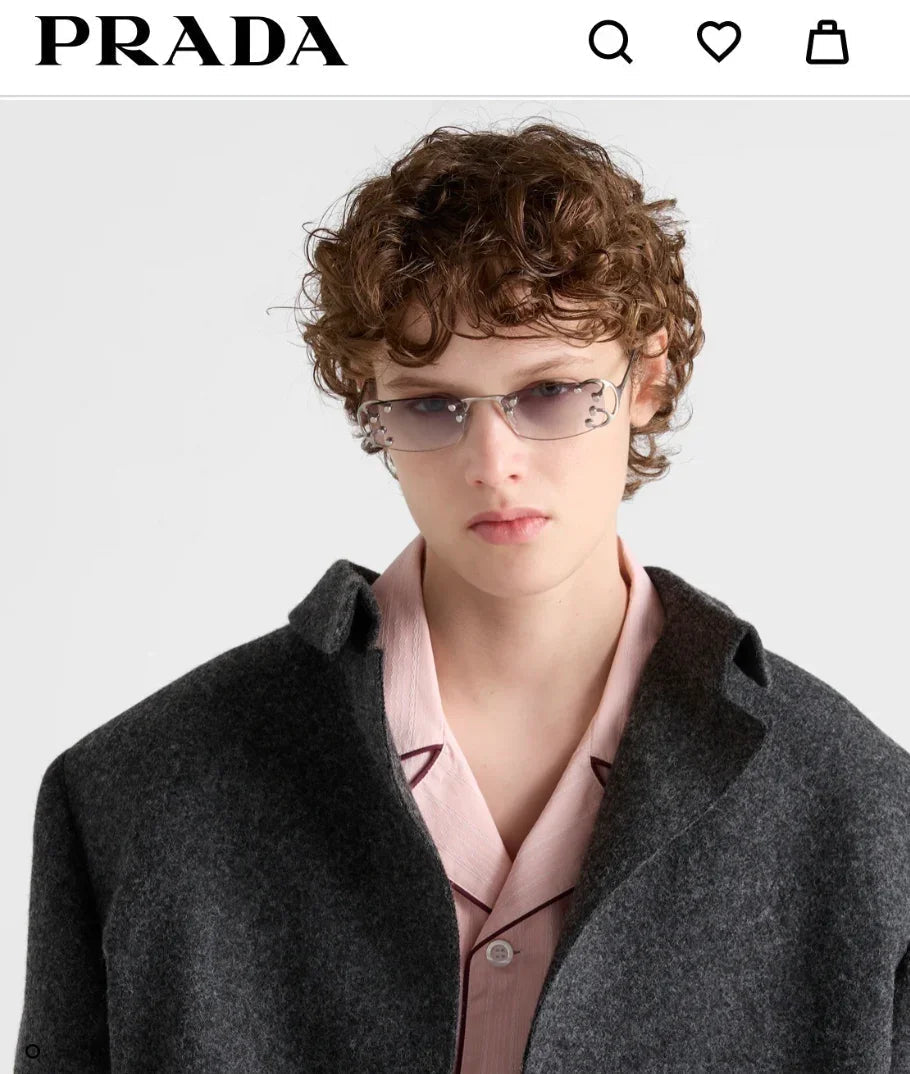 PRADA SPRC57 Prada Runway Transparent Lenses Sunglasses🟥