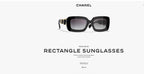 CHANEL 9183 EXCLUSIVE  RECTANGLE SUNGLASSES - Chanel Eyewear  🖤